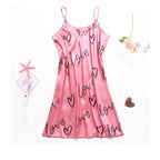 Women Sexy Sleeveless Nightdress Satin Chemise Lingerie Sleepwear Night Dress Cami Slip Dress Nightwear Nightgowns