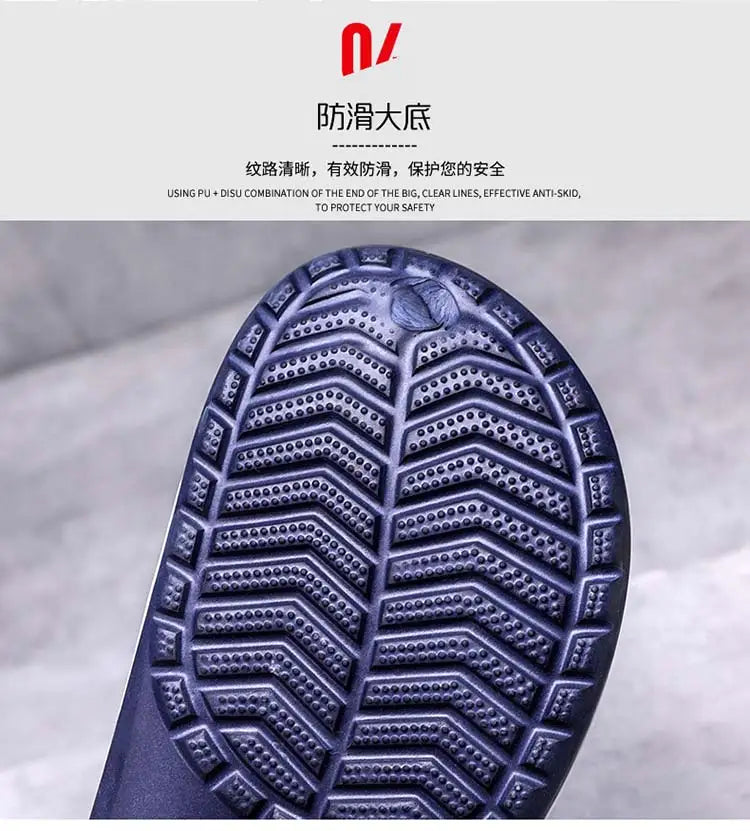 Hot Sale Large Size Men's Vacation Beach Sandals Leisure Garden Multifunctional Shoes　Indoor Home Slippers 39-45#