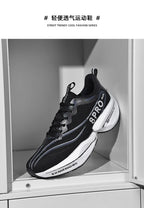 Carbon Plate Men Sports Marathon Air Cushion Running Shoes Breathable Lightweight Women Massage Athletic Nonskid Sneakers