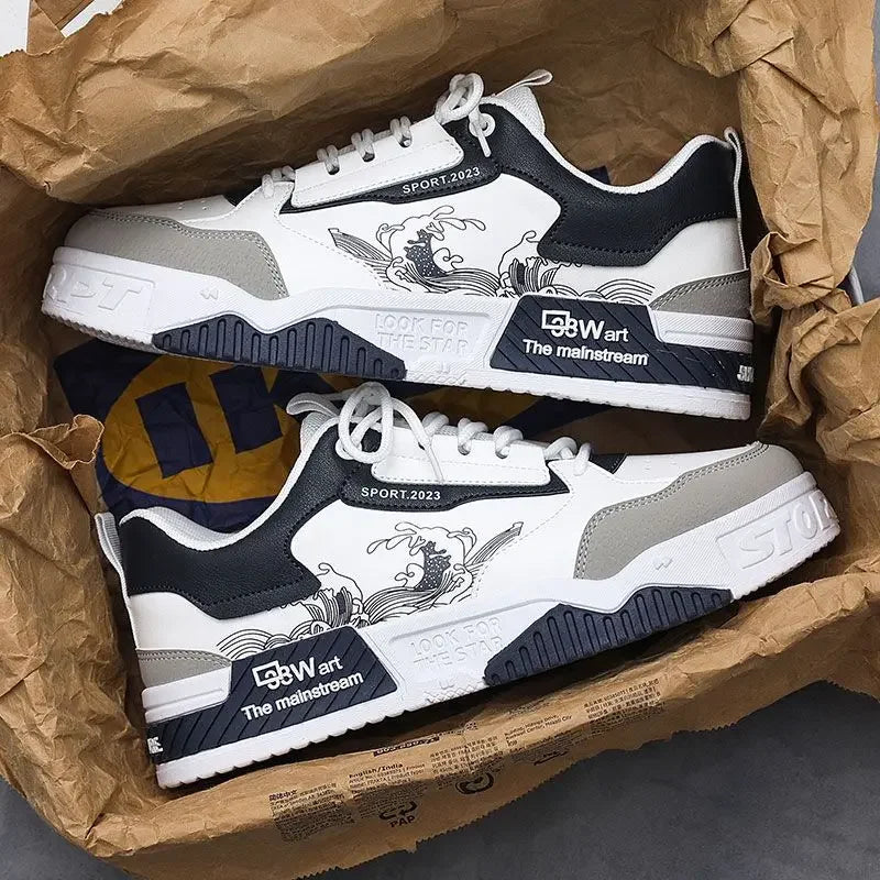 Men's Summer Casual Running Shoes Designer Luxury Leather Men Sneakers Outdoor Light Hiking Shoes for Men Vulcanize Sport Shoes