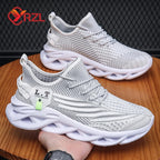 YRZL Casual Sneakers Men's Runing Shoes Outdoor Big Size Lightweight Breathable Mesh Increase Comfortable Sports Shoes for Men