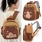 Children Capybara School Bag Cute Fashion Boy Girl Backpack Kids Kindergarten Rucksack Baby Gift