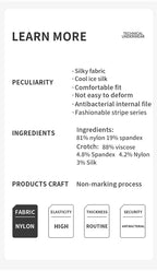 MiiOW 3Pcs Soft Ice Silk Men Boxer Underwear Men's Panties Summer Breathable Striped Underpants Male Antibacterial Boxers Trunks