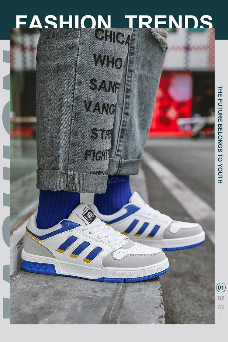 New lace-up breathable sports casual shoes for women classic low top student round head non-slip shoes for men