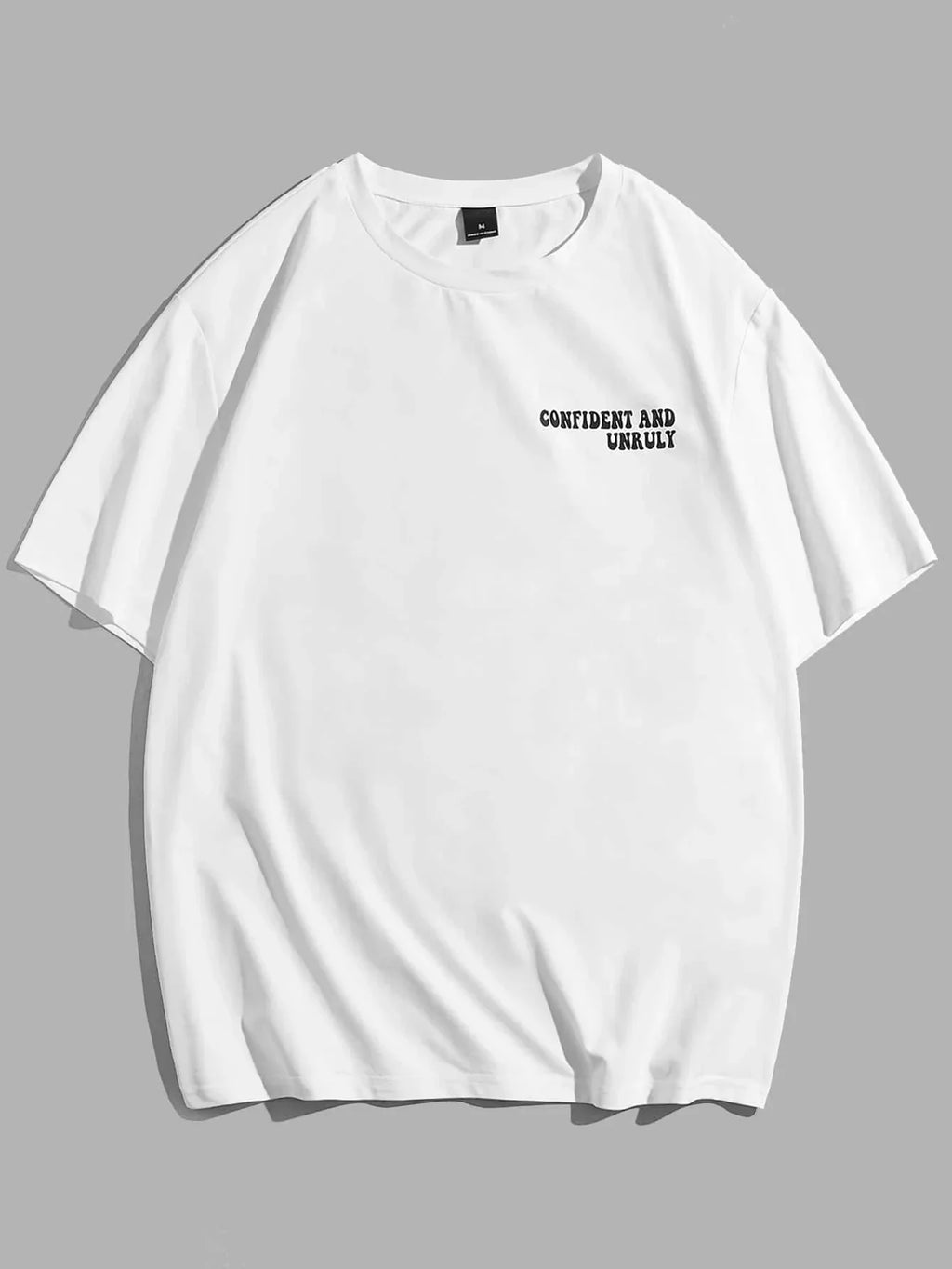 Confident And Unruly Attitude Determines Direction Men T Shirt Cotton Shirt Street Loose T-Shirts Summer Breathable Short Sleeve