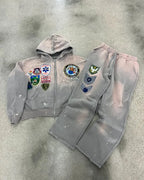 Fashionable Fashion Clothing Casual Loose Zipper Hoodie Men Y2k Street Personality Trousers Suit Rock Oversized Sweatshirt Women