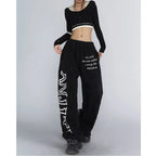 American Star Print Women Oversized Pants High Waist Loose Casual Sports Pants for Women Spring Summer Thin Woman Trouser Y2K
