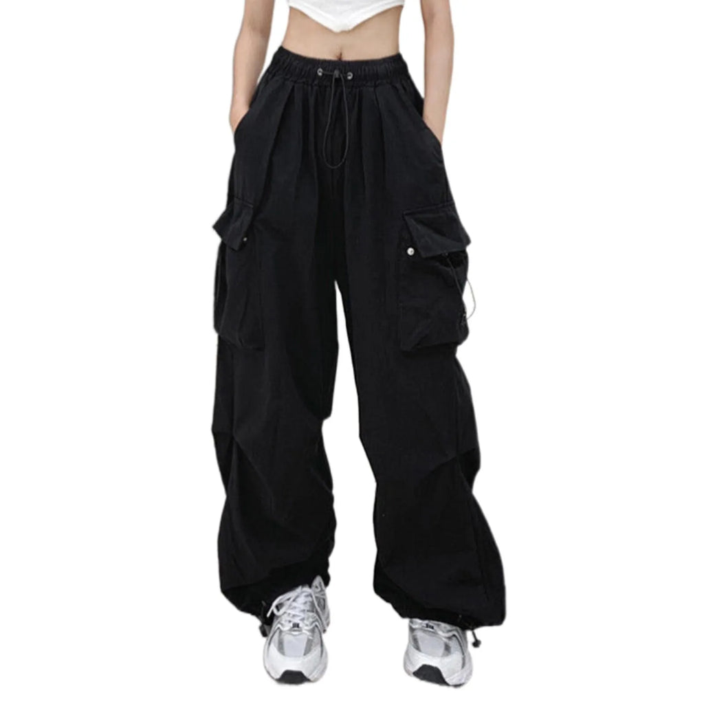 Green Women Baggy New Pants Cargo Trousers Streetwear Multi Pockets Casual Loose Trousers Outdoor Tracksuit Women Pants