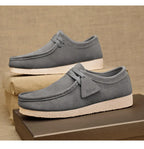Fashion Khaki Casual Shoes For Men Suede Leather Loafers Men Platform Slip-on Men's Driving Shoes Lightweight Leisure Men Shoes