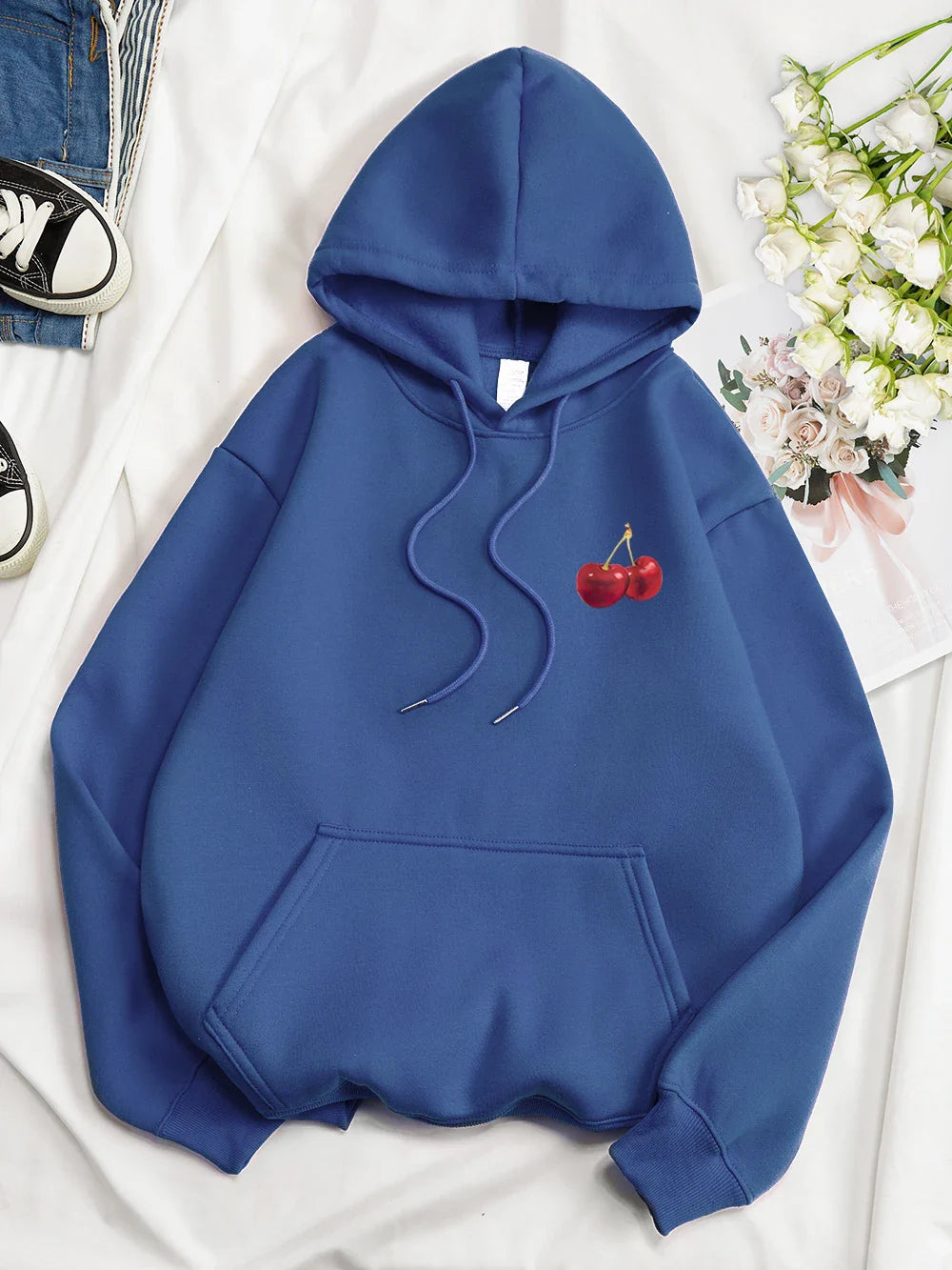 Cherries Cosh Valentine Funny Print Hoody Men Women Hip Hop Pullover Hoodie Loose Warm Sweatshirt Fashion Fleece Clothing Couple