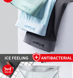 MiiOW 3Pcs Summer Ice Silk Men Boxer Underwear Seamless Sexy Underpants Graphene Antibacterial Men's Panties Trunks Boxers 5XL