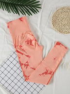 Tie Dye Seamless Gym Leggings Women Push Up Women Mallas Sports Fitness Contour Yoga Running Pants Elastic  Leggins