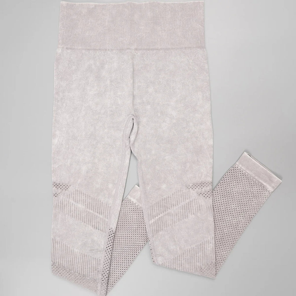 WOYYHO Athletic Pants Women Seamless Yoga Pants Mesh Sports Leggings High Waist Gym Tights Workout Squat Proof Pants