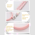 Water Bottle Handle Strap Handmade Flower 16-40oz Tumbler Silicone Safety Ring Cotton Rope Flower Durable Water Bottle Strap