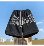 Y2k Shorts For Men 2025 Summer Letter Foam Print Loose Sweatpants Gym Oversized Basketball Shorts Pants Hip Hop Streetwear 8XL