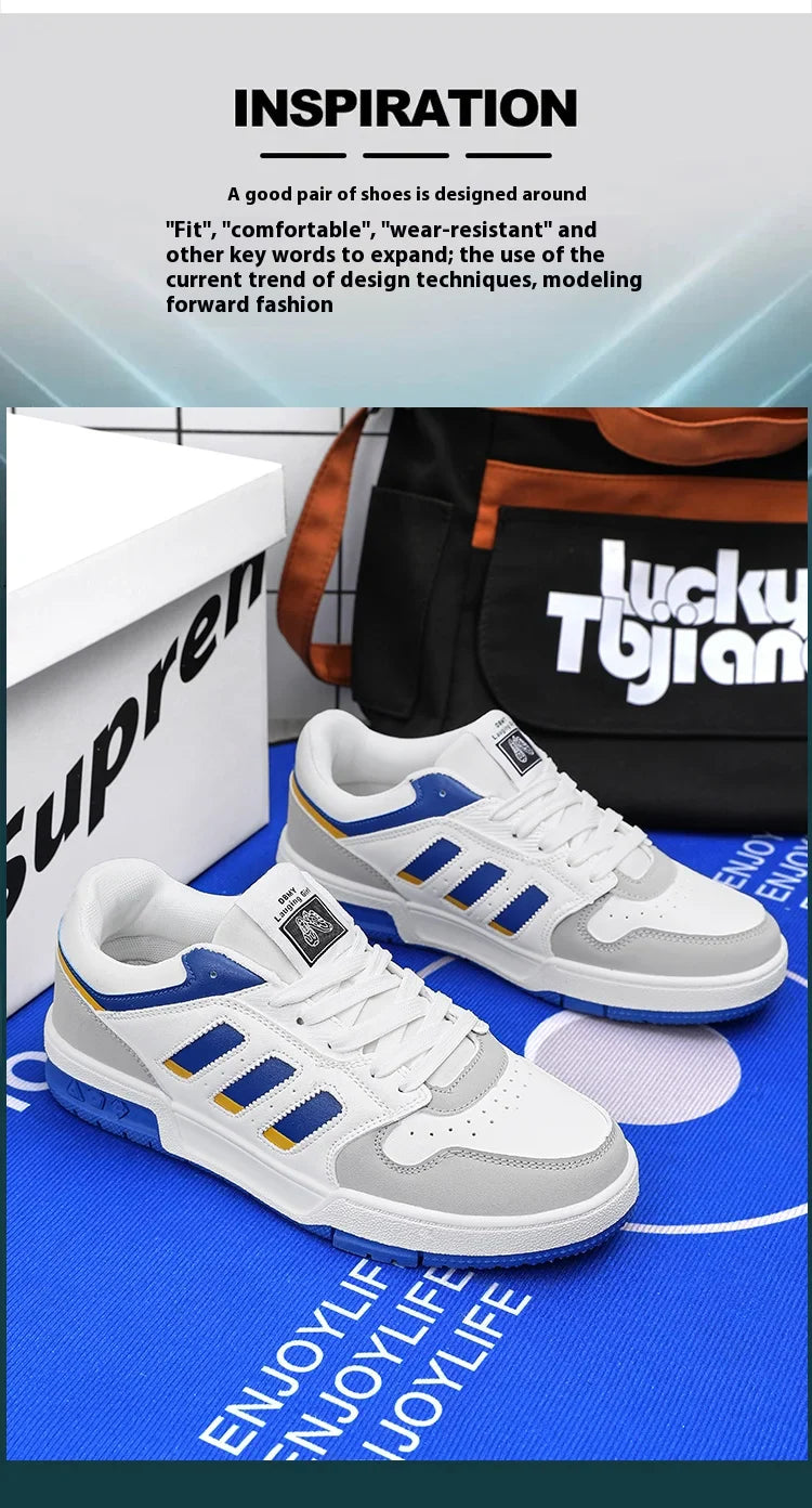 New lace-up breathable sports casual shoes for women classic low top student round head non-slip shoes for men