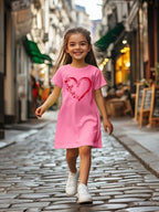 Girl's casual jumpsuit is soft and comfortable, stylish, simple and breathable A-line skirt | Love butterfly print dress