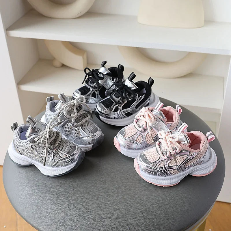 Little Kids Sneakers 2025 Spring Autumn Children Casual Shoes Soft Breathable Mesh Unisex Boys Girls Sport Shoes