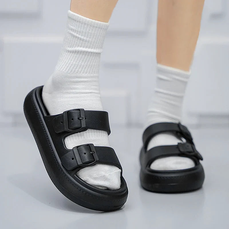 Hot Summer Outer Wear, Soft-Soled, Lightweight, Thick-Soled, Non-Slip, Wear-Resistant Beach Sandals for Women
