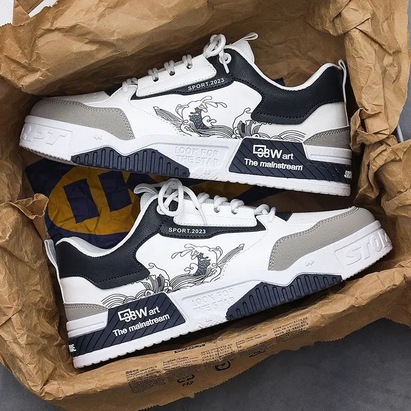 Men's Summer Casual Running Shoes Designer Luxury Leather Men Sneakers Outdoor Light Hiking Shoes for Men Vulcanize Sport Shoes