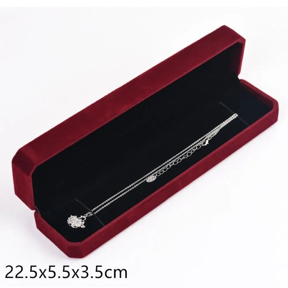 High-end Velvet Jewelry Box Necklace Ring Bracelet Pendant Earrings Storage Wedding Party Gift Box Jewelry Organizer Box Joyero