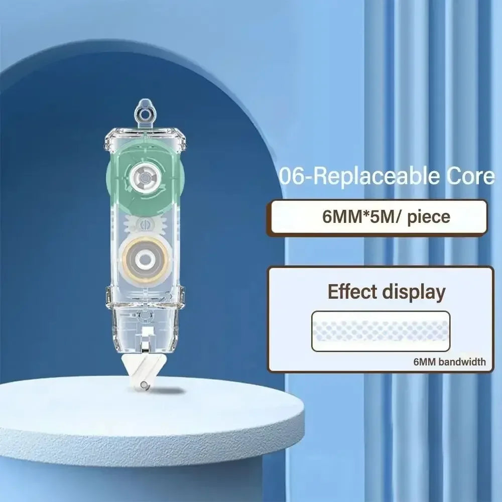 Double-sided Adhesive Press Spot Glue Pen Large Capacity High Viscosity Correction Tape Replaceable Core Office Supplies