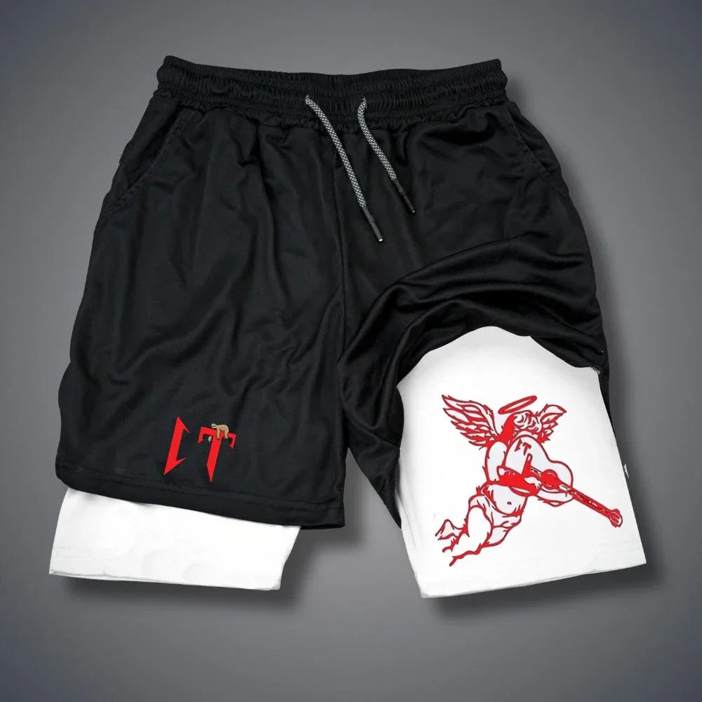 Natanael Cano Amor Tumbado Shorts Men's 2-in-1 Compression Shorts Funny Fitness Gym Short Pants Double-deck Quick Dry Sportswear