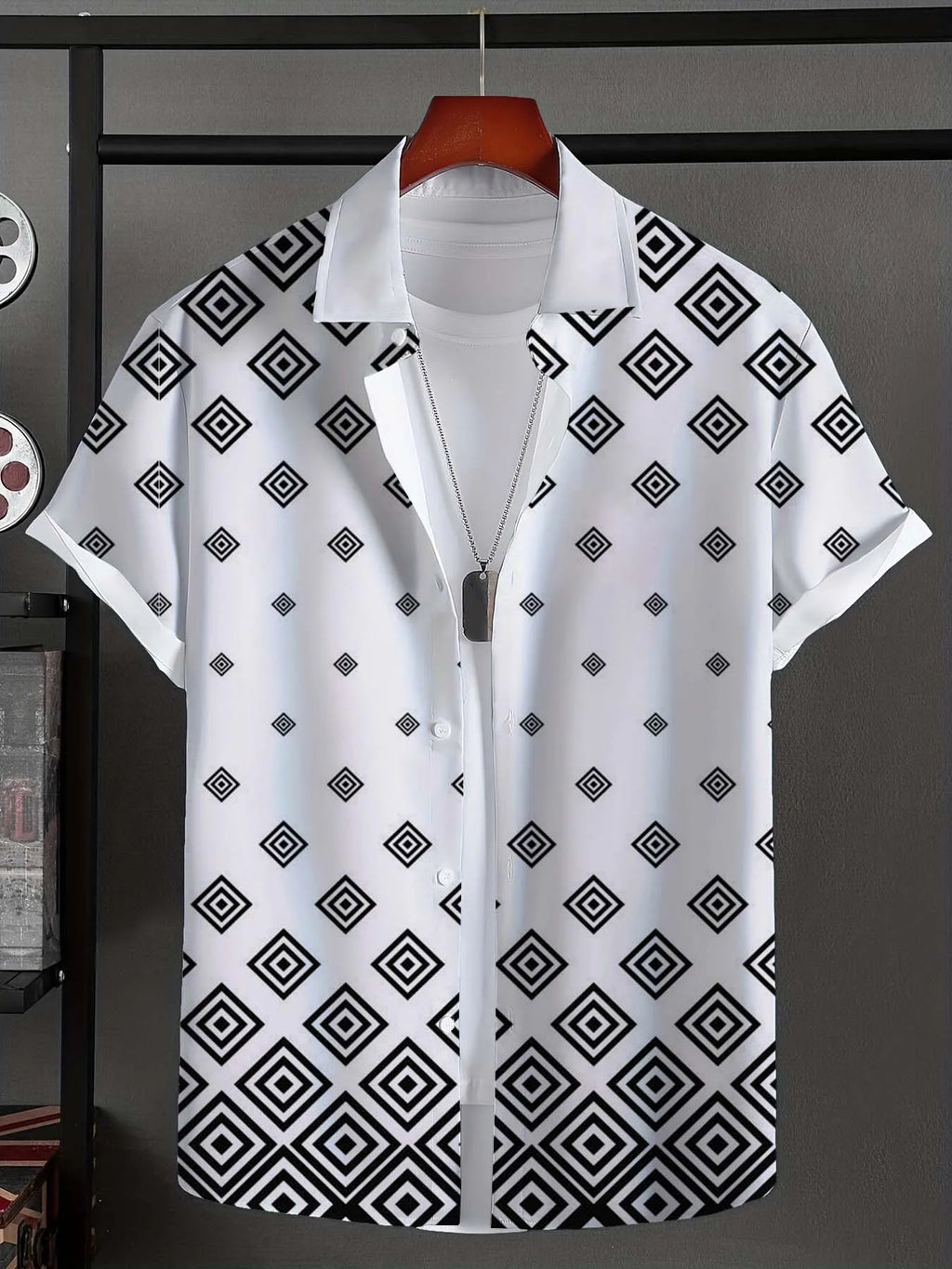 Hawaiian Ethnic pattern design 3d Printed  Mens Shirt Summer Casual Printed Short Sleeve Beach Hawaiian Tops Men's Clothing