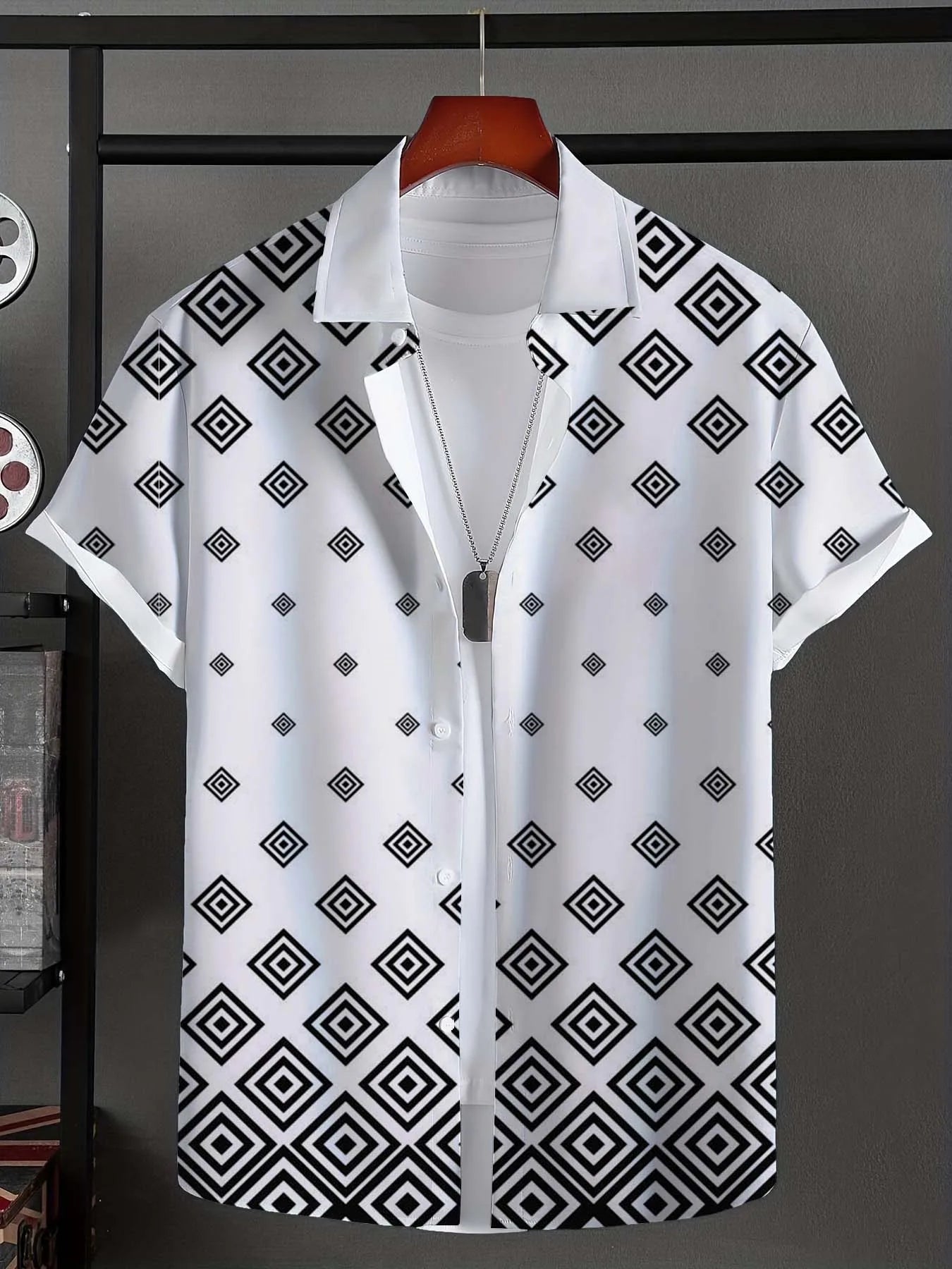 Hawaiian Ethnic pattern design 3d Printed  Mens Shirt Summer Casual Printed Short Sleeve Beach Hawaiian Tops Men's Clothing