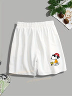 New Funny Snoopy Printed Street Shorts Boy's Girl's Men's Women's Casual Shorts Summer Couple Cartoon Sports Shorts Beach Pants