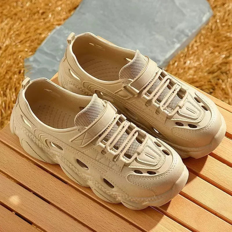 Trendy Men's Sandals Outdoor Wear Thickened Anti-slip Wear-resistant Fashion EVA Moulded Couples Clog Shoes Wholesale