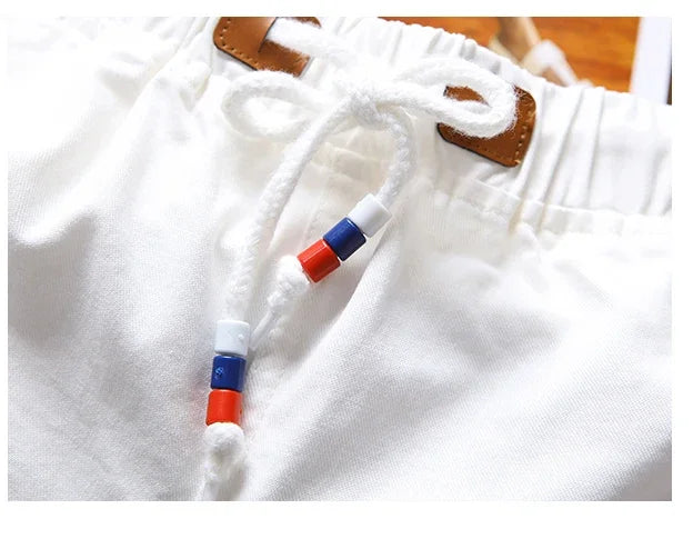White Shorts Men Cotton Casual Shorts Bermudas Summer Slim Fit Drawstring Shorts Daily Wear Soft Touch and Comfortable Pants