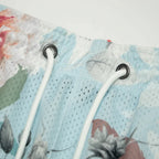 Summer New men short pant Rose Design Casual Shorts Street Hip Hop Fitness Polyester Fast Dry Breathable Embroidery Men Shorts