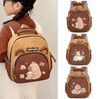 Children Capybara School Bag Cute Fashion Boy Girl Backpack Kids Kindergarten Rucksack Baby Gift