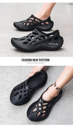 Summer Men Sandals Light EVA Men's Casual Shoes Hole Shoes Clogs Lovers Home Garden Outdoor Male Beach Flat Slippers Big Size