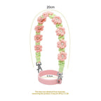 Water Bottle Handle Strap Handmade Flower 16-40oz Tumbler Silicone Safety Ring Cotton Rope Flower Durable Water Bottle Strap