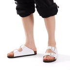 Crestar Women's Cork Slippers With Adjustable Buckle Summer New Gradient Beach Sandals Lady Fashion Clogs Slides House Slippers