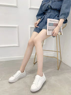 Trendy and minimalist 2025 white shoes, new spring and autumn fashion classic versatile student casual sports flat shoes