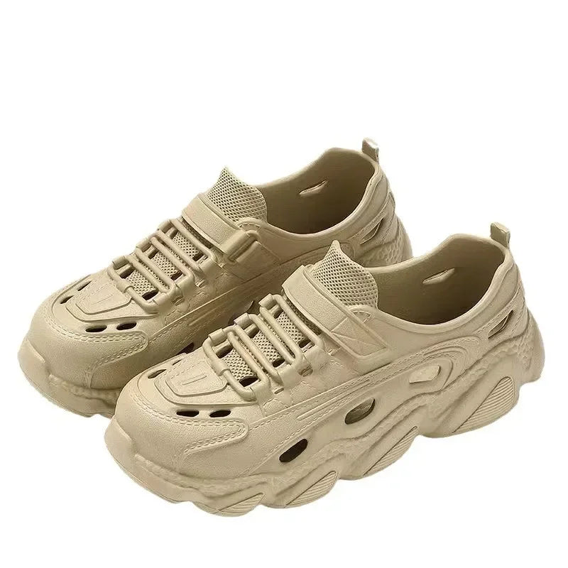 Trendy Men's Sandals Outdoor Wear Thickened Anti-slip Wear-resistant Fashion EVA Moulded Couples Clog Shoes Wholesale