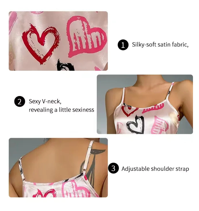 Women Nightdress Sexy Sleepwear Pajamas Nightgowns Slip Skirt Loungewear Nightie Ladies Summer Casual Home Clothes Pyjama Femme