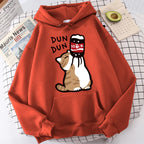 Cartoon Cat Drink Salary Increase Beverages Mens Hooded Jacket Casual Cartoon Hoodies Pleasure Sweatshirts Home Harajuku Tops