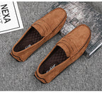 Fashion Suede Men Casual Shoes Breathable Comfort Slip-on Mens Driving Shoes Luxury Brand Men Loafers Mens Lazy Shoes Moccasins