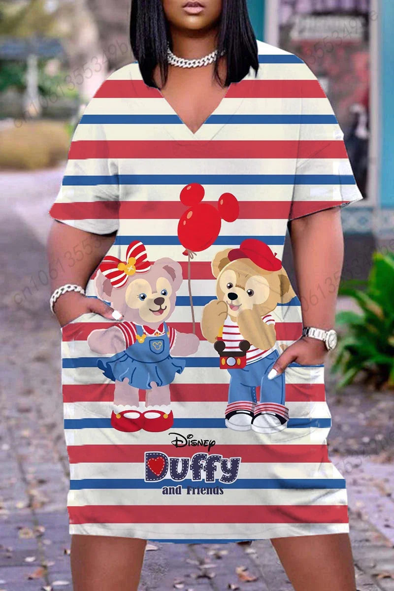 Disney Dresses Plus Size Xxxl Elegant Dresses for Women for Party Woman Elegant Dress 5xl Large Size Women's Clothing Chic 2022