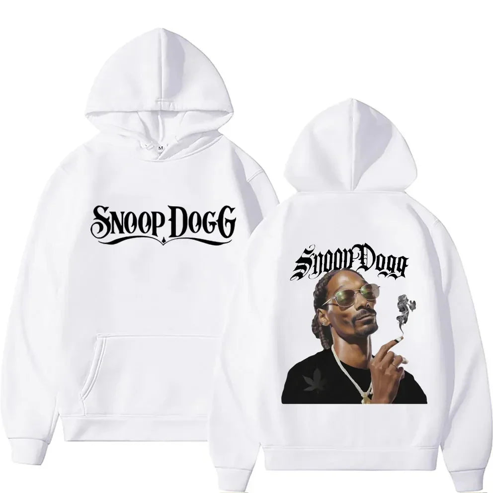 Male Fashion Y2K Long Sleeve Pullovers Sweatshirt Streetwear Vintage Snoop Dogg Graphic Hoodie Men Casual Hip Hop Style Hoodies