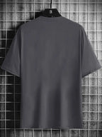 Summer Men's 100% Cotton Casual Loose Large Creative Airplane Pattern Printed Comfortable Sports Round Neck Short Sleeve T-shirt