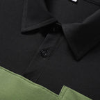 New Summer Polo Shirt Men's Contrast Color T-shirt Ice Silk Quick-drying Thin Lapel Half-sleeved Casual Wear Men Clothing Golf