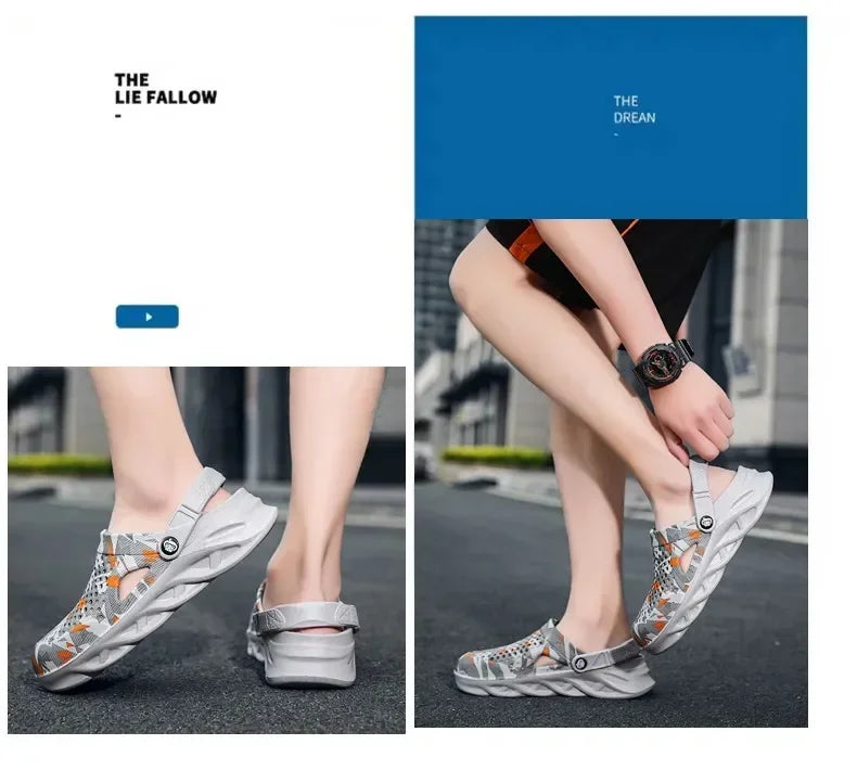 Flat Sandals Men Shoes EVA Slippers Garden Platform Sandals Man Summer Sandals New Male Sneakers Outdoor Flip Flops Home Clogs