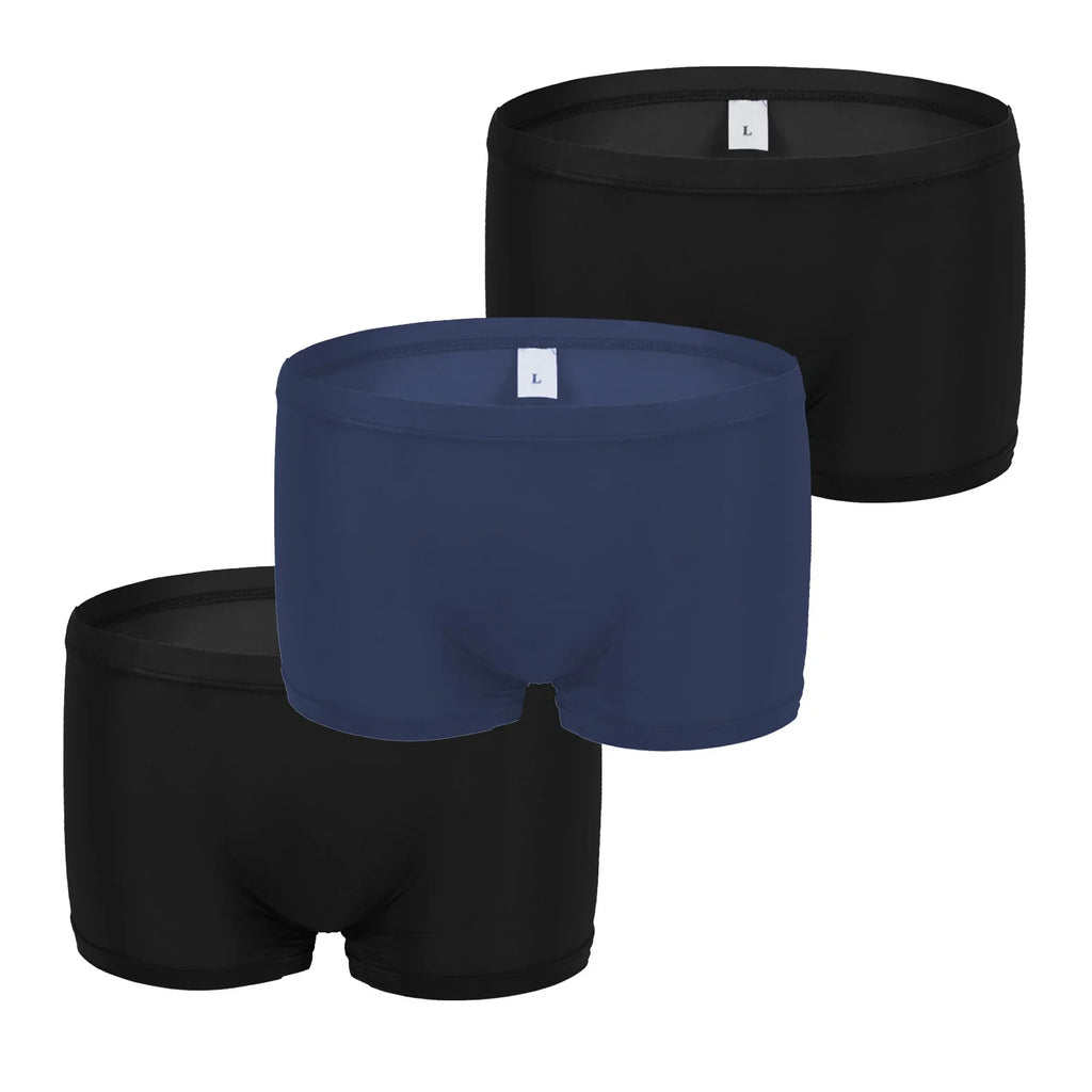 CLEVER-MENMODE 3/ kit Men Underwear Ice Silk Sexy Translucent Boxer Shorts Ultra-thin Panties Boxershorts Underpants Cool