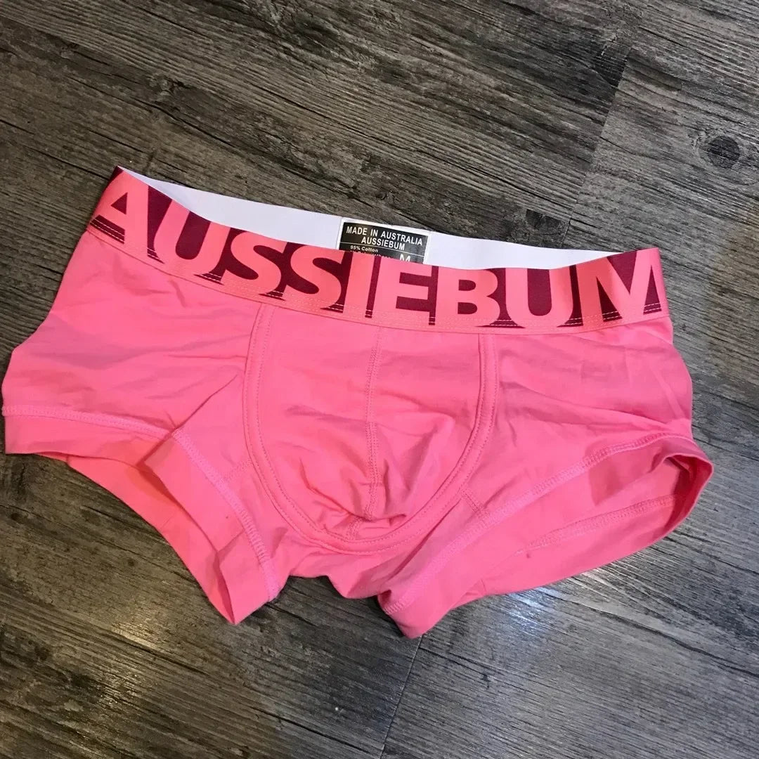 Wide brim candy color men's underwear four corner boxer underwear breathable elastic fiber