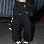 American Star Print Women Oversized Pants High Waist Loose Casual Sports Pants for Women Spring Summer Thin Woman Trouser Y2K